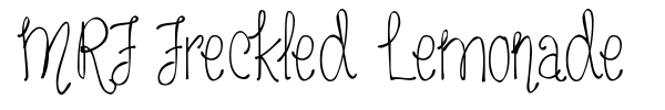 MRF Freckled Lemonade font preview
